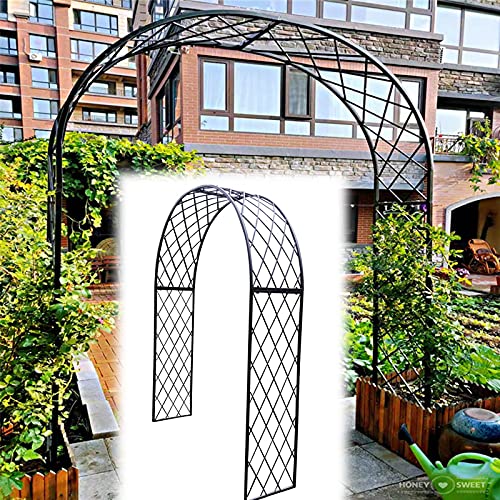 IBOWZ Metal Garden Arch Arbor Heavy Duty Garden Arch, Metal Garden Arbor Wedding Arch, for Climbing Vines and Plants, Party Decoration, Outdoor Garden Lawn Backyard Patio Pergola Trellis