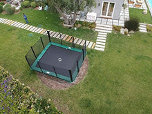 Galactic Xtreme Rectangle Trampoline with Net Enclosure 14x16 Green