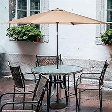 RWGOVLU Patio Umbrella Shade Sail Patio Umbrella Outdoor Beach Patio Umbrella Garden Parasol with Crank Furniture (Beige)