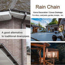 WKNHHL Rain Chain, for Home Garden Decoration, Divert Rainwater from Roofs, Adjustable,260cm/8.5ft