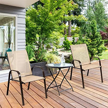 ONMYJFD 2 Pieces Patio Chairs Outdoor Dining Chairs Garden Terrace Yard with armrests