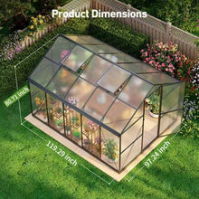 8x10 FT Greenhouse with Hygrometer, Windproof Warm Plant Green Houses