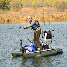 AQUOS Heavy-Duty Inflatable Pontoon Boat 8.8ft Green