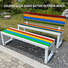Outdoor Park Bench, 120-220CM Colored Iron Lounge Bench, Courtyard Park Gallery Square Weatherproof Bench (Size : 40X45X150CM)
