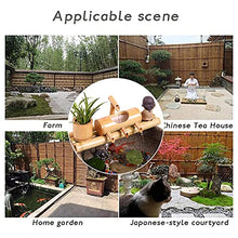 Water Features for The Garden Bird Bath Zen Garden Bamboo Lucky Flowing Water Tank Living Room Interior Circulation Decoration Bamboo Row Fountain Waterscape Decoration,45Cm/17.7In