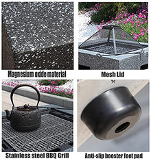 Fire Pits Outdoor Garden Terrace BBQ Leisure Table, Outdoor Cooking Fire Pit, Wood Burning Fire Bowl, Multifunctional Heating Fireplace