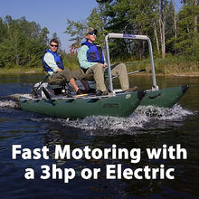 Sea Eagle Inflatable FoldCat Fishing Boat Pro Angler Guide Package Green