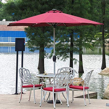 Outdoor Garden Parasols Parasols 9'/2.7M Patio Table Umbrella Outdoor Garden with 8 Sturdy Ribs for Garden Deck Backyard and Pool (Color : Light Khaki) (Wine Red)