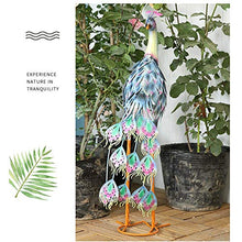 Garden Statues Outdoor Large Clearance Animal Wrought Iron Peacock Sculpture, Garden Statue Animal Retro Living Room Balcony Courtyard Terrace Flower Gardening Decoration Ornaments (Color : Cream)