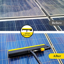 RJYYYDS Electric Solar Panel Cleaning Brush with Lithium Battery - Extendable Pole Kit for Windows, Vehicles, and Pools Maintenance Solution,7.5m / 24.6ft