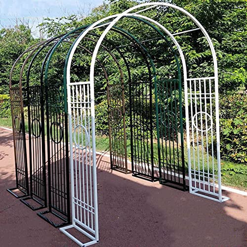 IBOWZ Garden Arch Trellis 1 Set Heavy Duty Rose Archway Wedding Garden Arch, Metal Arbour Trellis Flower Stand, 140cm, 180cm, 220cm, 260cm, 300cm, for Climbing Plants Great, with Base