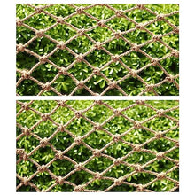Rustic Fence Hemp Rope Net,Banister Decoration Netting for Chicken Coop Deer Fence Monkey Bar Poultry Nest,Small Animal Climbing Mesh for Bird Parrot Cat,Jungl(Size:8M×8M(26.2FT×26.2FT),Color:Jute)