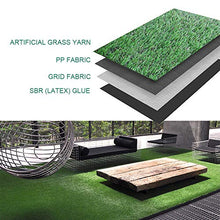 Petgrow Synthetic Artificial Grass Turf Lawn 12ft x 50ft, 1.38" Outdoor/Indoor Fake Grass Rug Astroturf for Dogs,Faux Grass Rug with Drainage Holes/Custom Size Provided