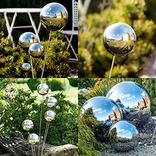 XINGLL Stainless Steel Gazing Ball, Reflective Mirror Hollow Ornament Ball, Home Outdoor Garden Yard Lawn Party Pond Floating Seamless Sphere, Polished Durable ( Color : Silver , Size : 500MM/19.7in )
