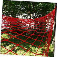 MaGiLL 3pcs Nylon Rope Mesh Hammock Patio Hanging Chair Rope Tree Hammock Rope Hammock Chair Hanging Nap Bed Nylon Mesh Hammock Meshy Rope Hammock Travel Red Outdoor Leisure Hanging Net