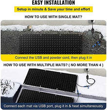 Snow Melting Mats Residential Snow Melting Heated Door Mat, Anti-Slip, Heated Snow Melting Mats For Walkways - Heated Outdoor Mats, Ideal Winter Safety Snow Mat; Trusted Snow And Ice Melt Products