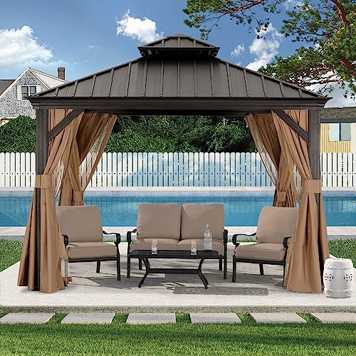 ABCCANOPY Hardtop Gazebo 10x10 Beige