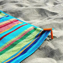 Whoasyst 4Pcs Windproof Towel Clip Beach Mat Holder Picnics Blanket Rack Towels Sand Beach Anchors Stakes Windproof