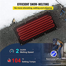 Snow Melting Mats for Stairs, Heated Outdoor Mats for Entrances 2In/H Melting Speed Melting Mats for Winter Snow Removal,20 * 30inch(50.8 * 76.2cm)