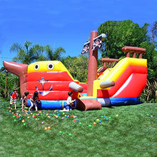 JumpOrange 15' Pirate Ship Bounce House Water Slide Combo Red