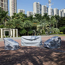 Garden Furniture Covers, Waterproof Patio Table Cover Tear Resistance 420D Oxford Fabric UV Resistant Protective Covers for Table Chair Sofa Outdoor Keep The Furniture Intact (Grey 200 x 200 x 80 cm)