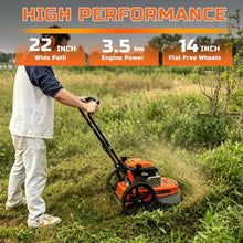 PROYAMA 170cc Walk Behind Weed Trimmer String Mower, Push Weed Wacker