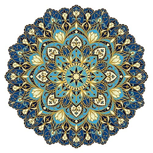Custom Mosaics, Inc. Cosmic Bliss Mandala Porcelain Pool Mosaic 23"x23