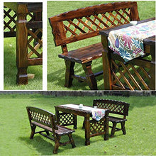 Stool 47 in Park Garden Bench Anticorrosive Wood Retro Leisure Solid Wood Seat Yard Garden 2-3 Seat Weatherproof French Chair Bench Outdoor Table and Chair Set for Deck/Entrance/Patio Furniture (1