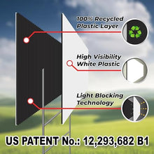 100 Pack Custom Yard Signs 24x18" SmartFlute Single-Sided Printing Waterproof UV-Ink Screen Printed Glossy Customized