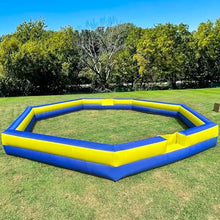 OZIS 26FT Inflatable Gaga Ball Pit with Built-in Blower Blue & Yellow