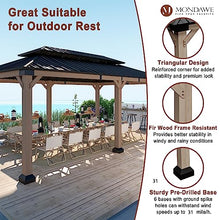 Cedar Wood Gazebo 12x20Ft Hardtop Gazebo, Outdoor Permanent Gazebo Pergola with Galvanized Steel Double Roof Pavilion for Patio Lawn Garden - Beverly Hills Serie
