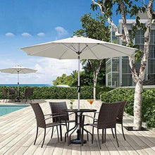 Outdoor Garden Parasols Parasols 9'/2.7M Patio Table Umbrella Outdoor Garden with 8 Sturdy Ribs for Garden Deck Backyard and Pool (Color : Light Khaki) (Coffee Color)