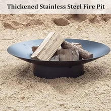 Heavy-Duty Fire Pit, Steel Fire Bowl, Stainless Steel Round Patio Outdoor FirePit, Large Fireplaces for Outside Backyard Deck Party Bonfire BBQ Firepit(Silver,70CM/27.56IN)
