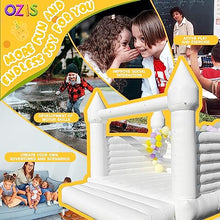 OZIS White PVC Inflatable Bounce House Castle 13x12x10FT with Blower