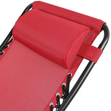 Akari Decor 3pcs Set Deluxe 2-Pack Furniture Zero Gravity Chairs Outdoor Indoor Portable Lounge & Folding Table w/Cup Holder Set for Beach Recliner Camping Lawn Balcony Deck, (3 pcs Set) (Red)