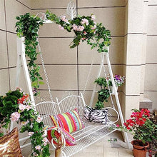 KYTGFH 2-4 Person Outdoor Porch Swing Garden Swing Outdoor Lounge Chair,Outdoor Iron Balcony Hanging Chair,Household Leisure Hammock Patio Swing for Yard,Lawn,Garden,Pool,Indoor