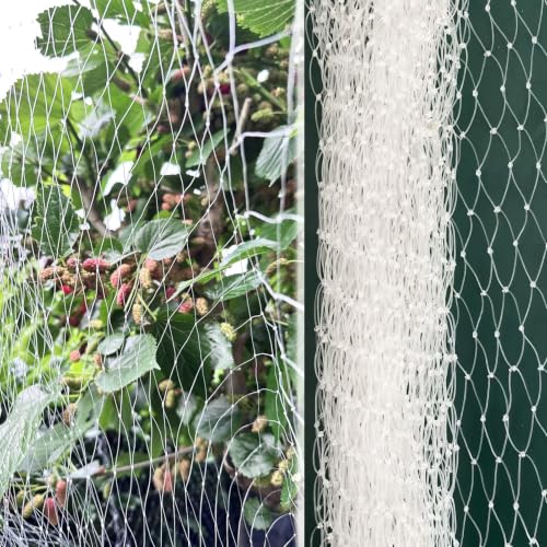 Reusable Garden Bird Netting, Clear Fruit Tree Netting for Blueberries, Grapes, Strawberries & Vegetables, Lightweight Bird Barrier Mesh to Keep Pests Away(65x82ft(20x25m))