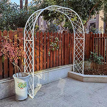 IBOWZ Metal Garden Arch Garden or Wedding Arch Arbor, Decorative Metal Garden Arbor, Heavy Duty Garden Arch, Easy to Assemble, Backyard, Garden, Bridal Party & Wedding Decoration,White, Black