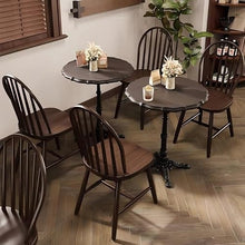 JOSOGO Vintage Bistro Table, Restaurant Table, Multi-Shape with Ornate Cast Iron Base, Sturdy & Elegant, for Cafe, Patio and Living Room(D,70cm)