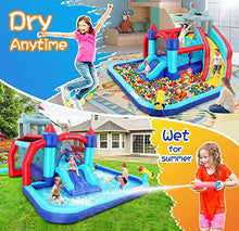Wesoky 10-in-1 Inflatable Bounce House Water Slide with Blower