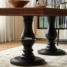 HEAIQI Coffee Table Solid Wood Dining Table Retro Living Room Square Restaurant Large