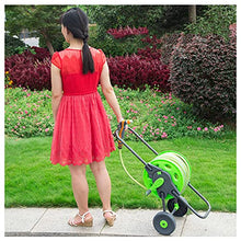 Gardening Hose Reel Cart Garden Hose Reel Set 20M/30M/50M with Spray Gun and Auto Wind-Up Guiding System 98ft Hose Reel car Hose,One Color-98ft hose reel car