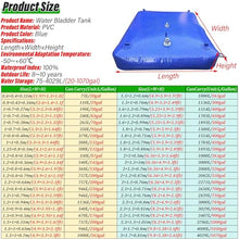 Portable Water Tank with Valve, Agricultural Irrigation Outdoor Emergency Water/ Foldable Bathtub Water Bladder for Outdoor Camping Garden Irrigation, 20-1070Gal ( Color : B , Size : 2.5x1.5x0.81m/302