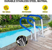 LMMIAMZ Stainless Steel Swimming Pool Hand Railings with Grip Cover,Swimming Pool Hand Rail Pool Handrail Stainless Steel Pool Railings for Inground Pools, Swimming Pool Stair Ra