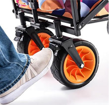 Collapsible Wagon Folding Garden Trolley Cart Heavy Duty Wagon Shopping Cart for Outdoor Camping Fishing Pull Truck Garden Cart