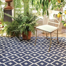 Dash & Albert Elizabeth Indoor/Outdoor Area Rug 6' x 9' Navy