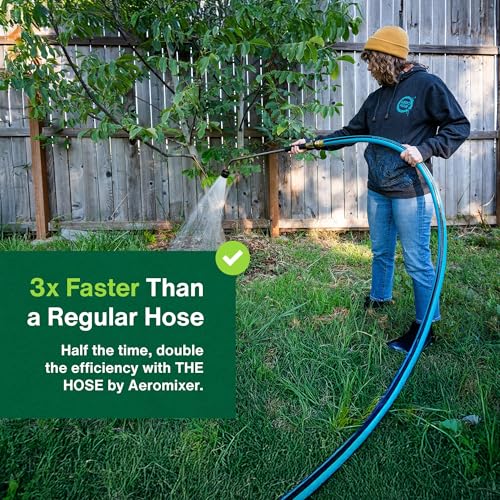 Aeromixer THE HOSE 1 Inch Garden Hose 100 Ft All-In-One Watering Kit