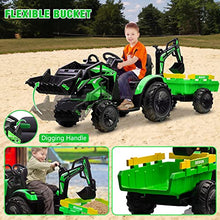 Hetoy 24V Kids Ride-On Tractor Excavator Bulldozer Green