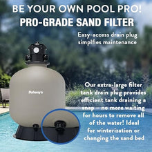 Doheny's Pool Pro Sand Filter System | 16" with 3/4 HP Pump | High-Flow, Large Filter Area | Durable Polymeric Tank with 6-Position Valve | Includes Pump, Base & Hose Kit |ideal For Above-Ground Pools