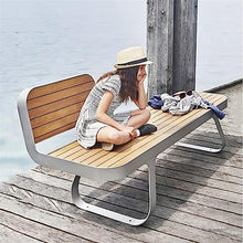 Outdoor Benches Outdoor Garden Park Bench with Backrest, Outdoor Leisure Bench with Hardwood Slats Steel Frame, Modern Outdoor Bench for Streets, Courtyards, Parks, Schools garden bench ( Size : 200*6